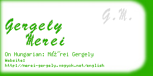 gergely merei business card